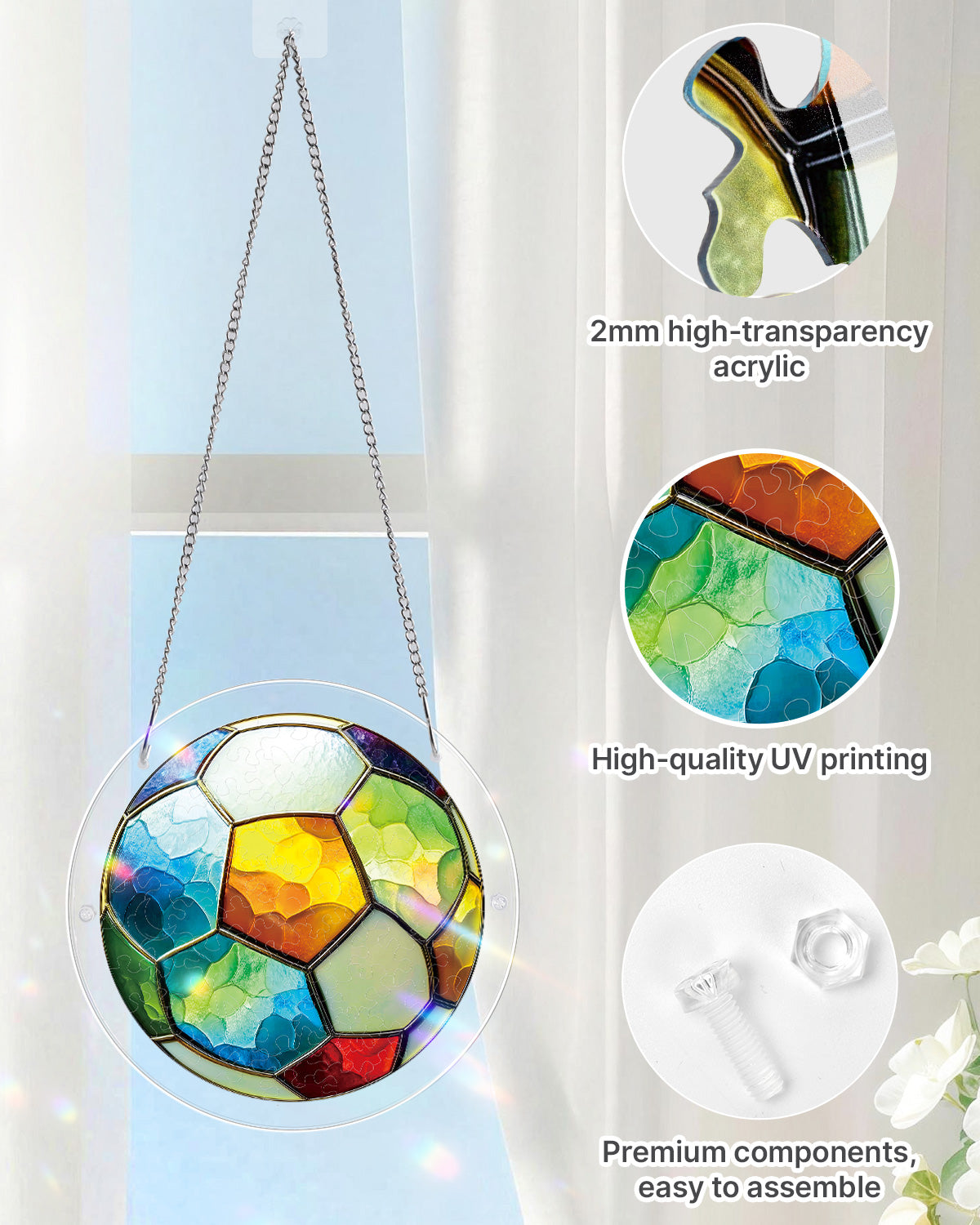 Crystal Kick - Acrylic Window Suncatcher