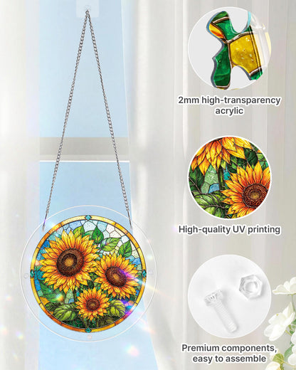 Sunflower Radiance - Acrylic Window Suncatcher