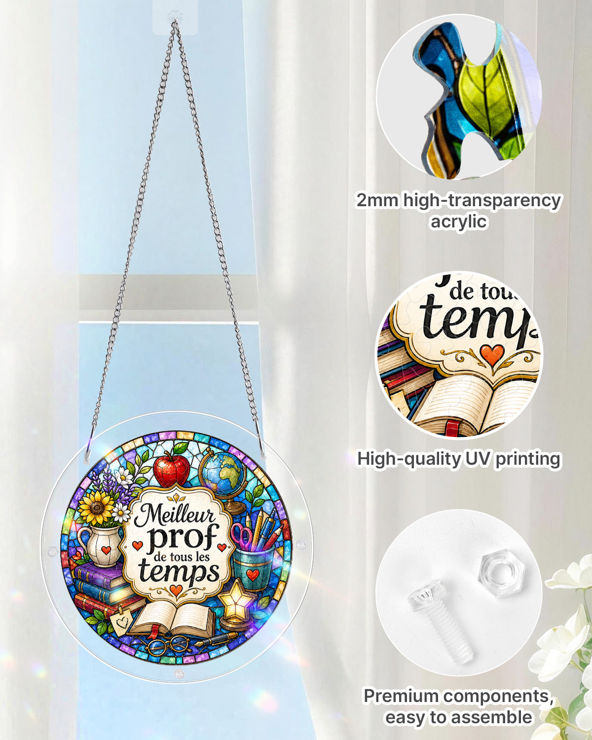 FR Male Teacher - Acrylic Window Suncatcher