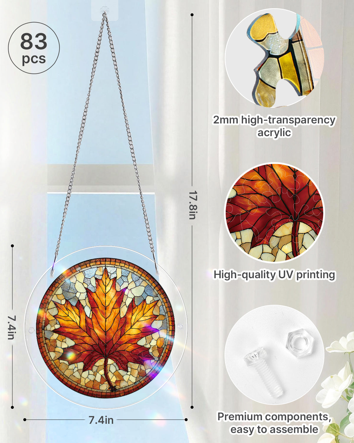 Maple - Acrylic Window Suncatcher