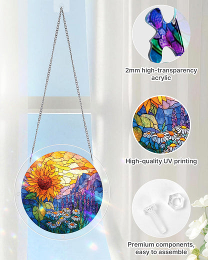 Sunflower Meadow - Acrylic Window Suncatcher