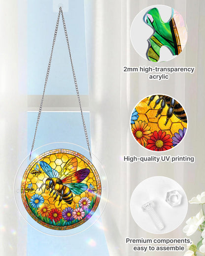 Sunshine Bee - Acrylic Window Suncatcher