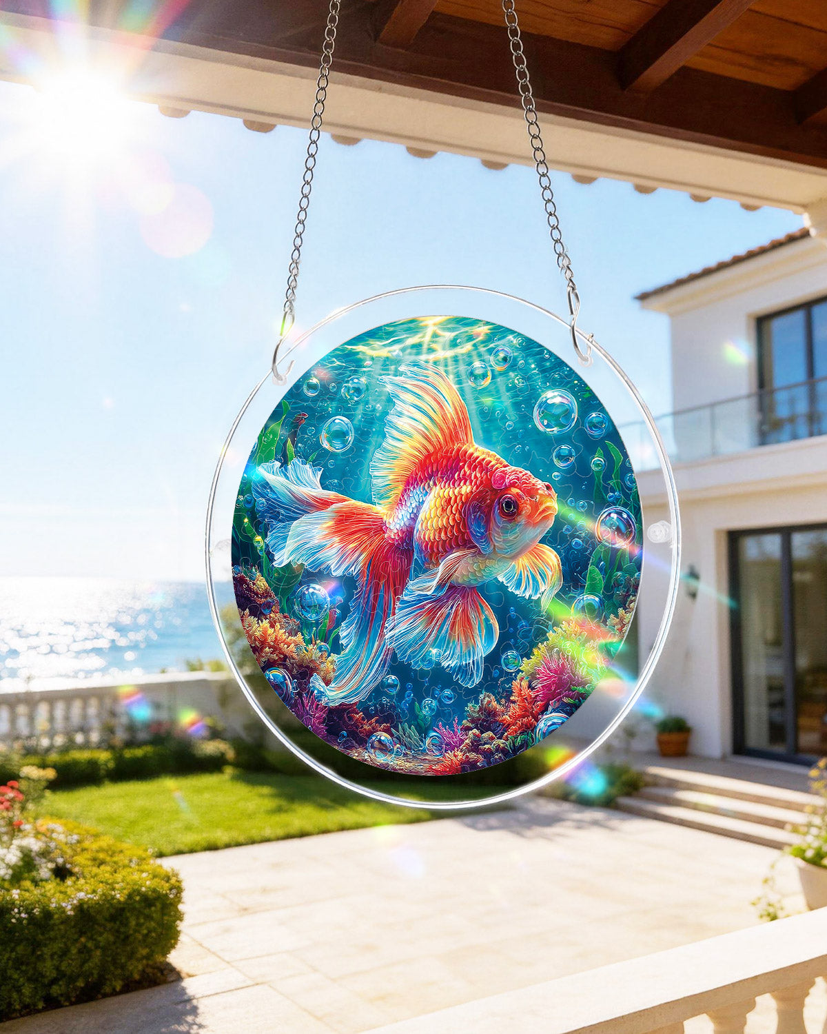 Starflame Goldfish - Acrylic Window Suncatcher