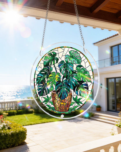 Monstera Greenery - Acrylic Window Suncatcher