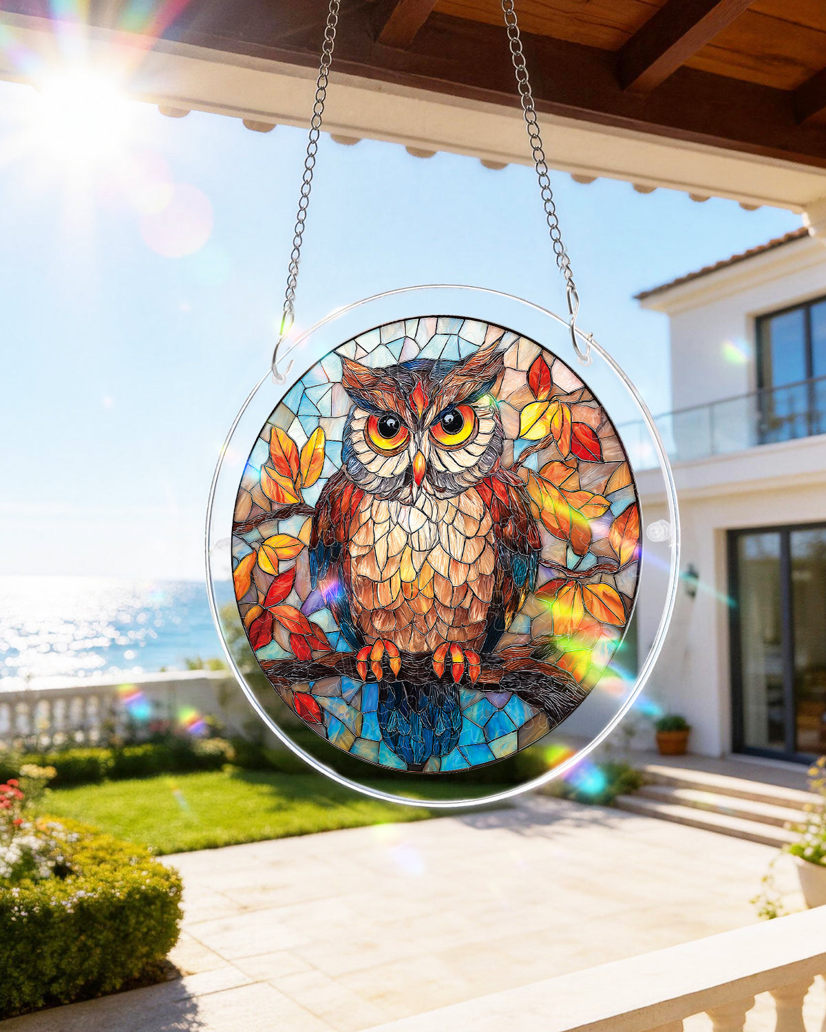 Autumn Owl - Acrylic Window Suncatcher