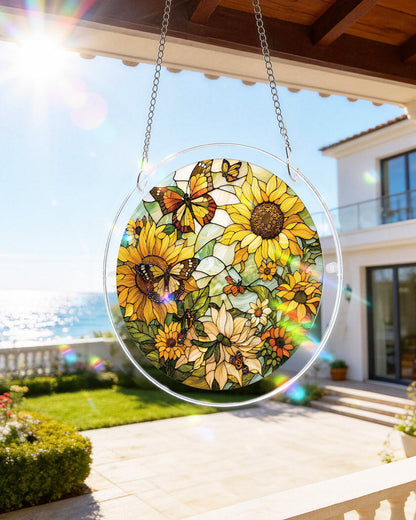 Sunflower Whispers - Acrylic Window Suncatcher