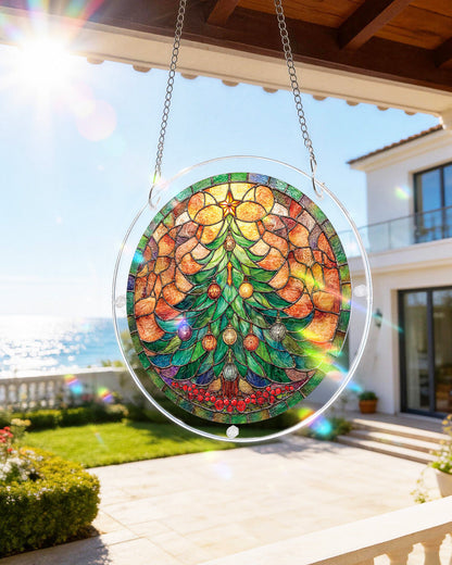 Christmas Glow Tree - Acrylic Window Suncatcher