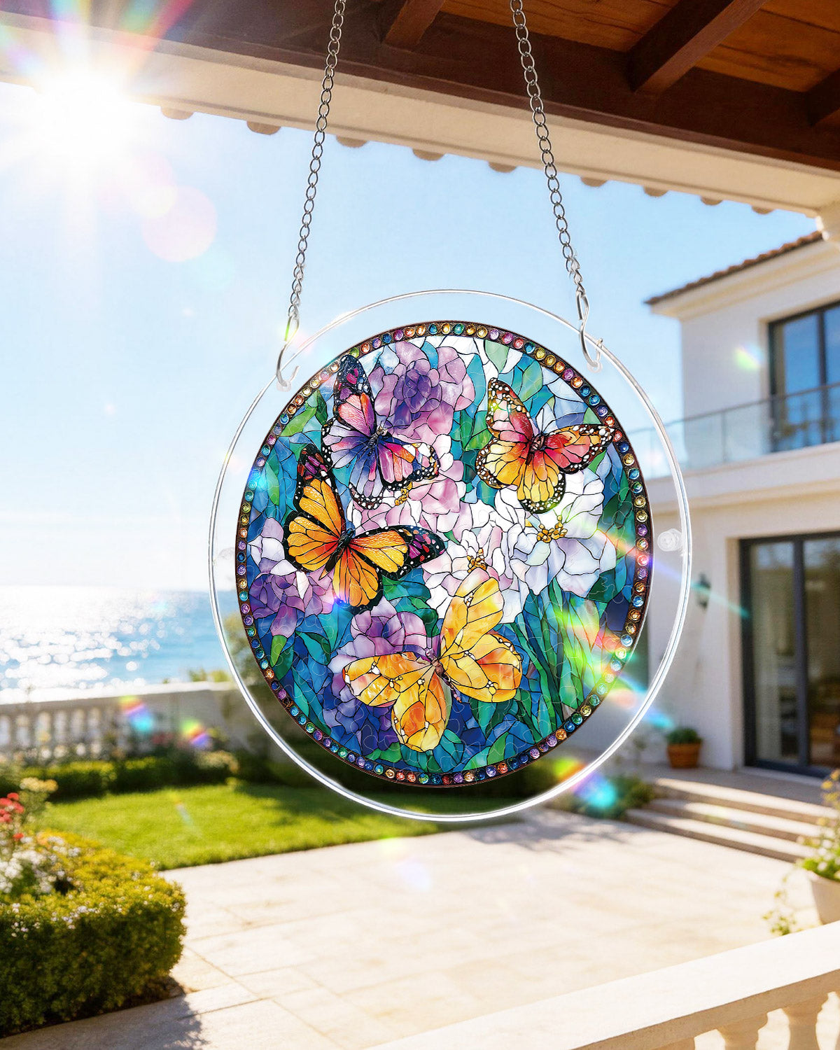Butterflies in Bloom - Acrylic Window Suncatcher