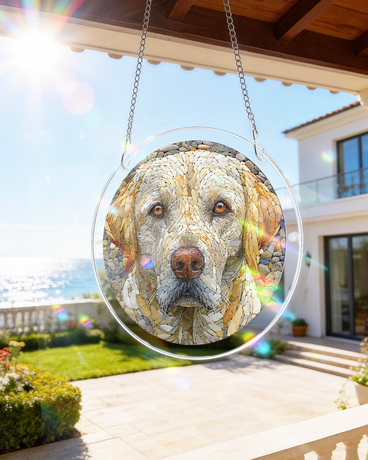 Stone Dog - Acrylic Window Suncatcher