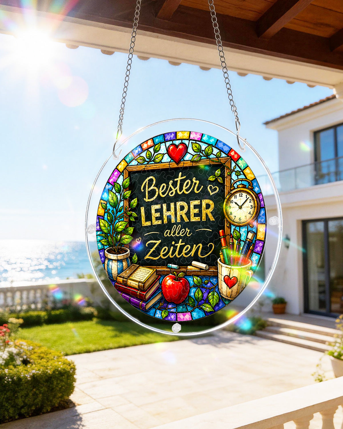 DE Male Teacher - Acrylic Window Suncatcher