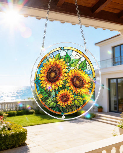 Sunflower Radiance - Acrylic Window Suncatcher