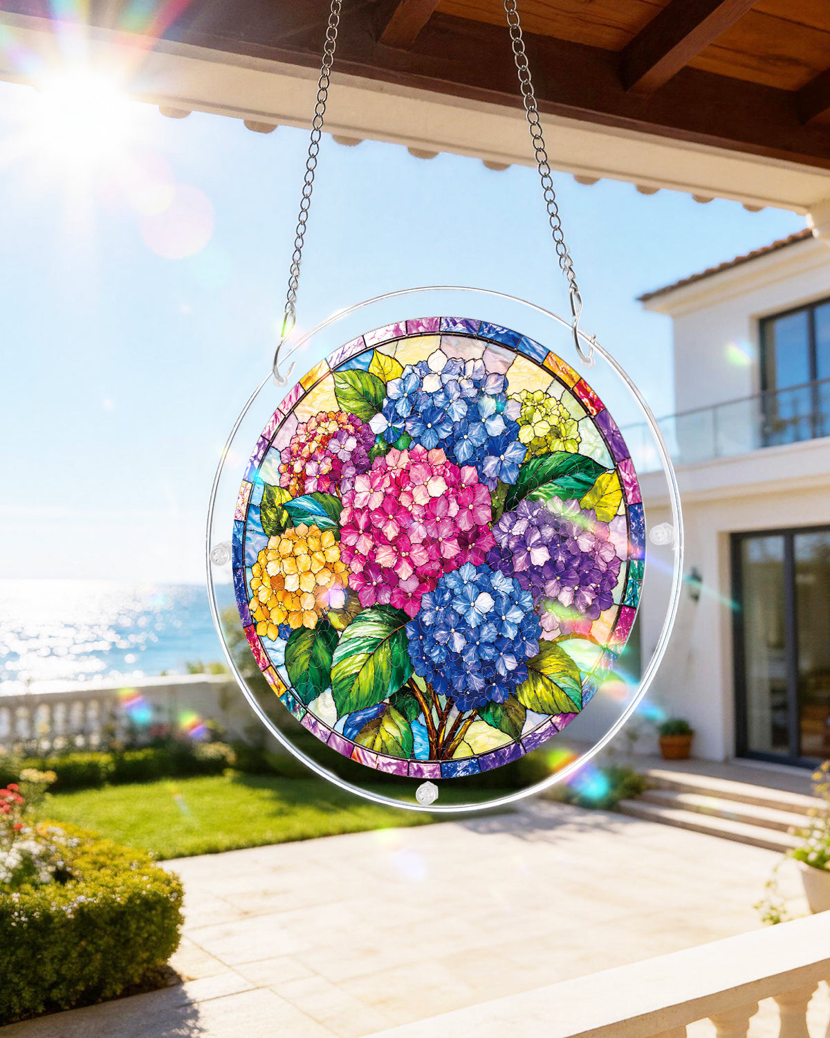 Hydrangea in Bloom - Acrylic Window Suncatcher