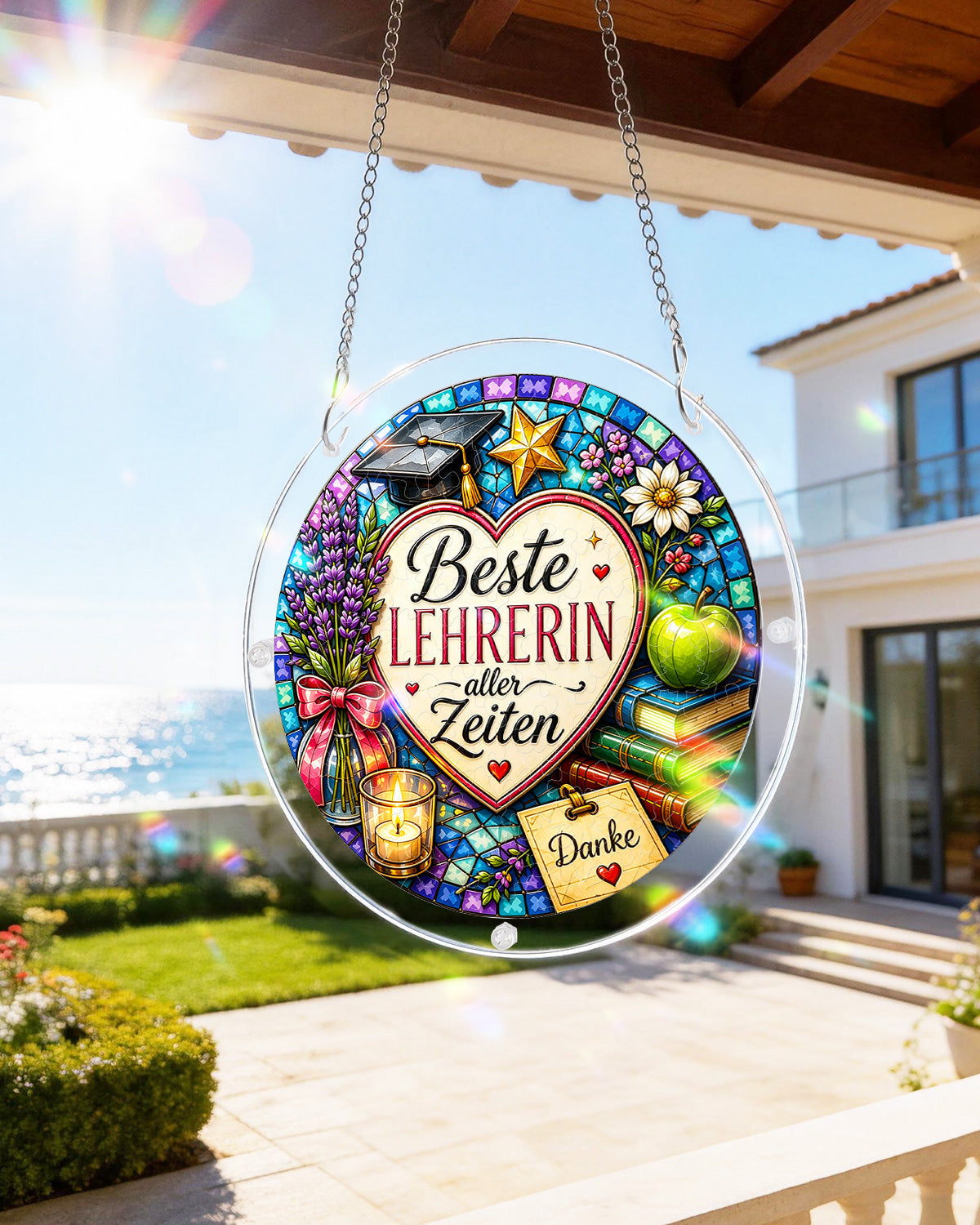DE Female Teacher - Acrylic Window Suncatcher