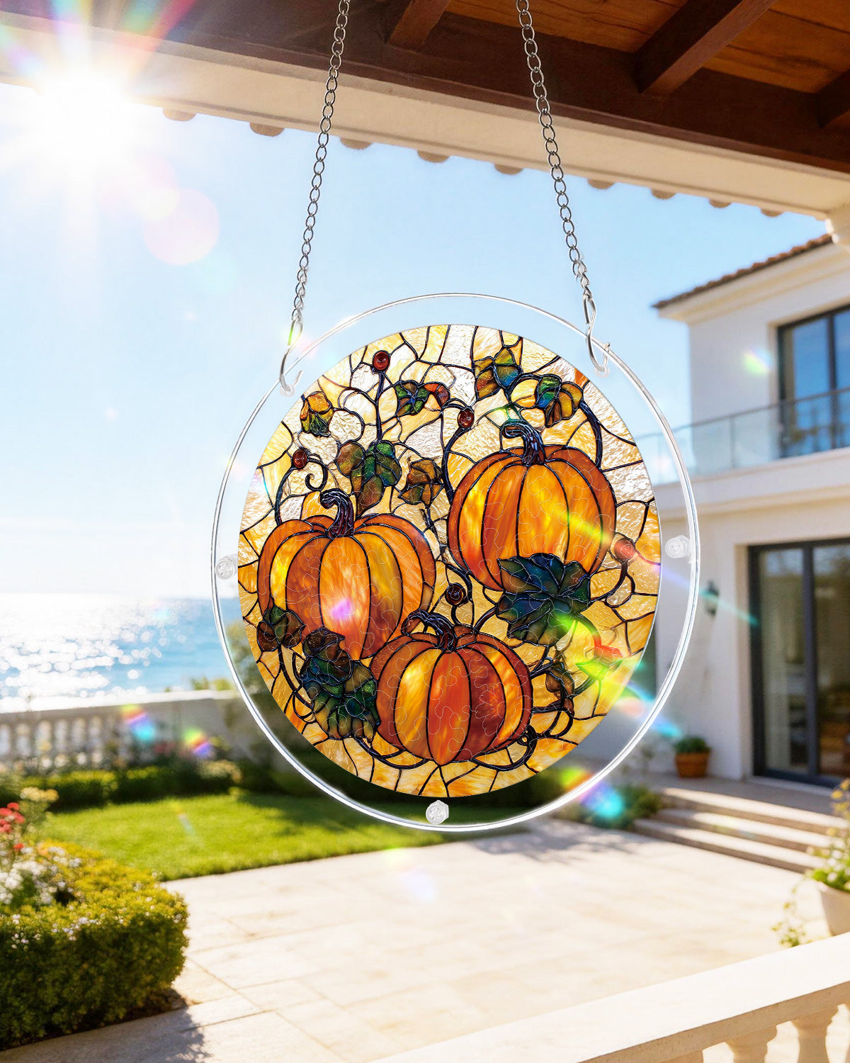 Harvest Pumpkin - Acrylic Window Suncatcher