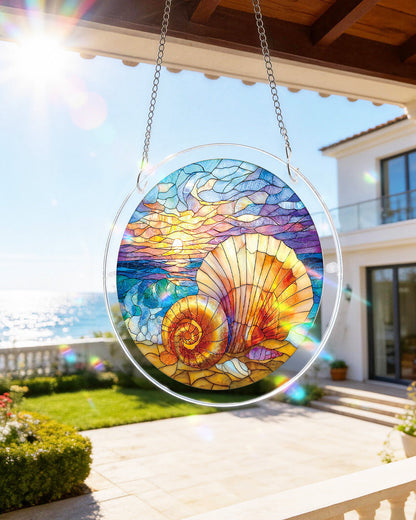 Ocean Echo Shell - Acrylic Window Suncatcher