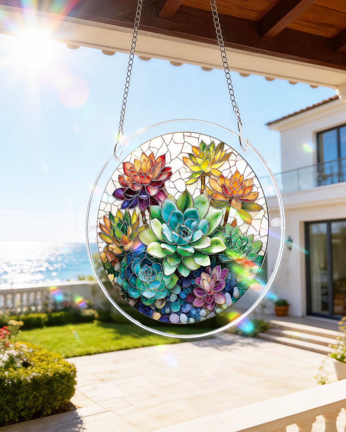 Dreamy Succulent Garden - Acrylic Window Suncatcher