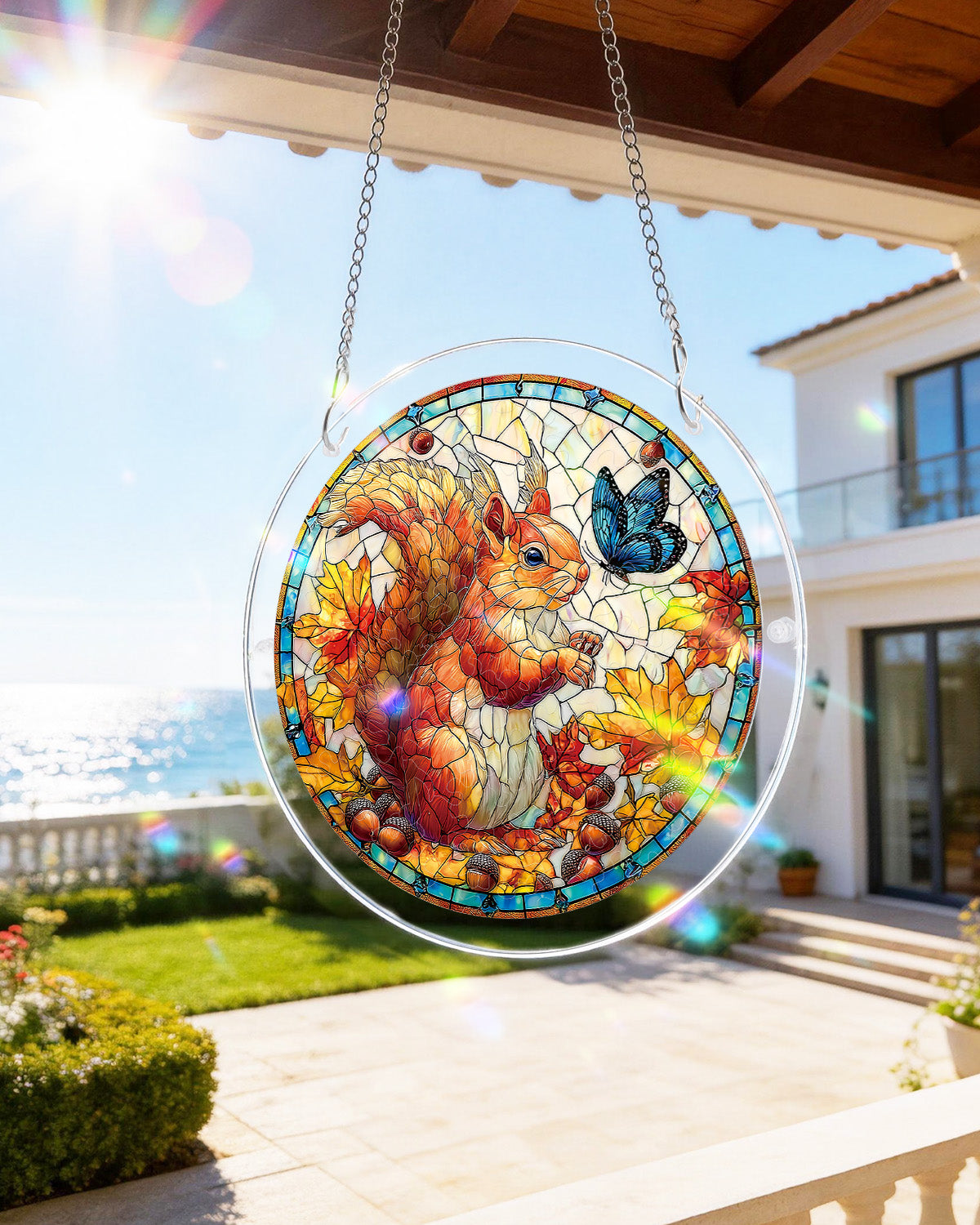 Acorn Squirrel - Acrylic Window Suncatcher