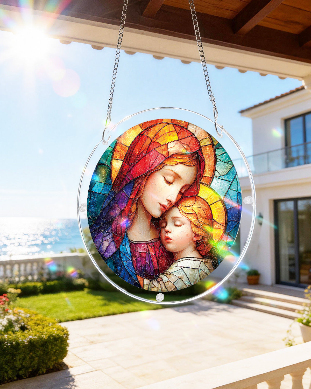 Holy Embrace - Acrylic Window Suncatcher