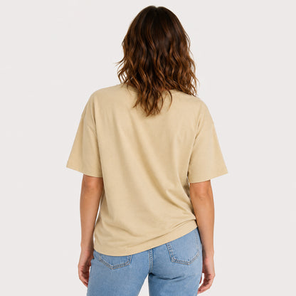Folk Floral Homegrown Hen Print Crew Neck Cotton Tee