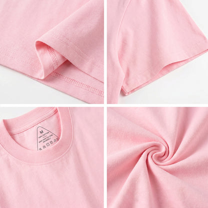 Strawberry Garden Cats Print Crew Neck Cotton Tee