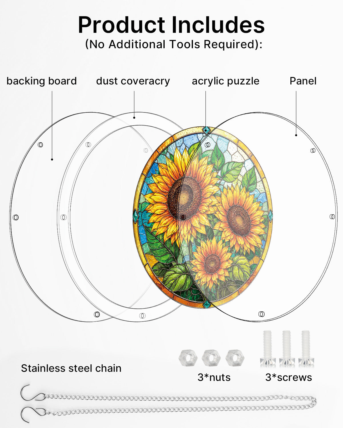 Sunflower Radiance - Acrylic Window Suncatcher