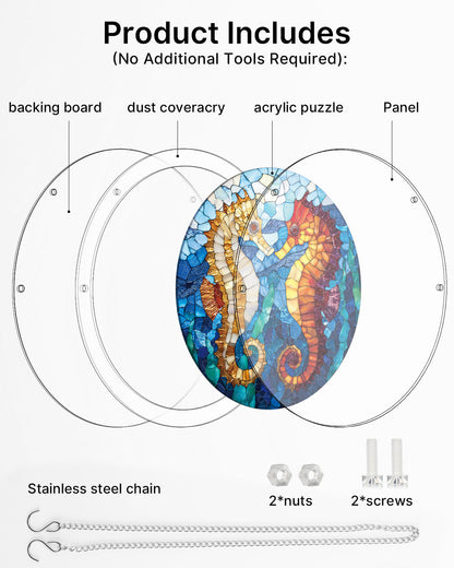 Dreamy Seahorses - Acrylic Window Suncatcher