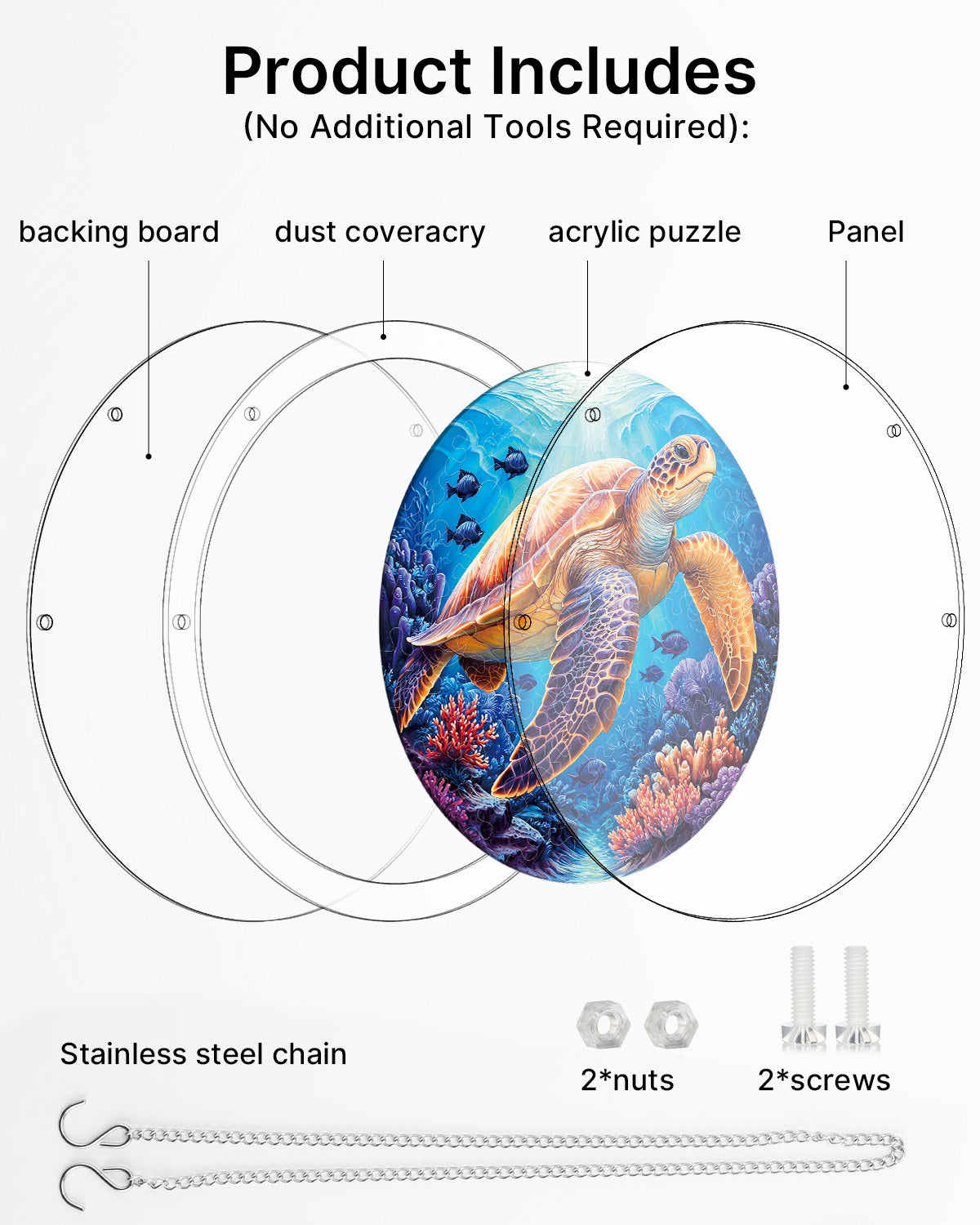 Starsea Turtle - Acrylic Window Suncatcher