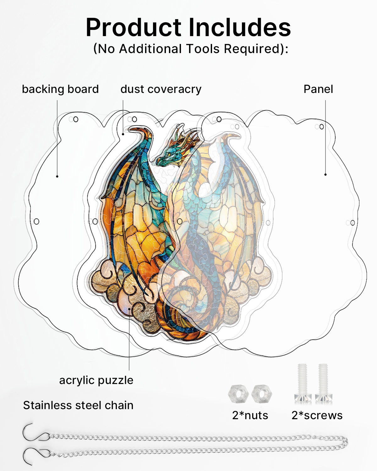 Oceanfire Dragon - Acrylic Window Suncatcher