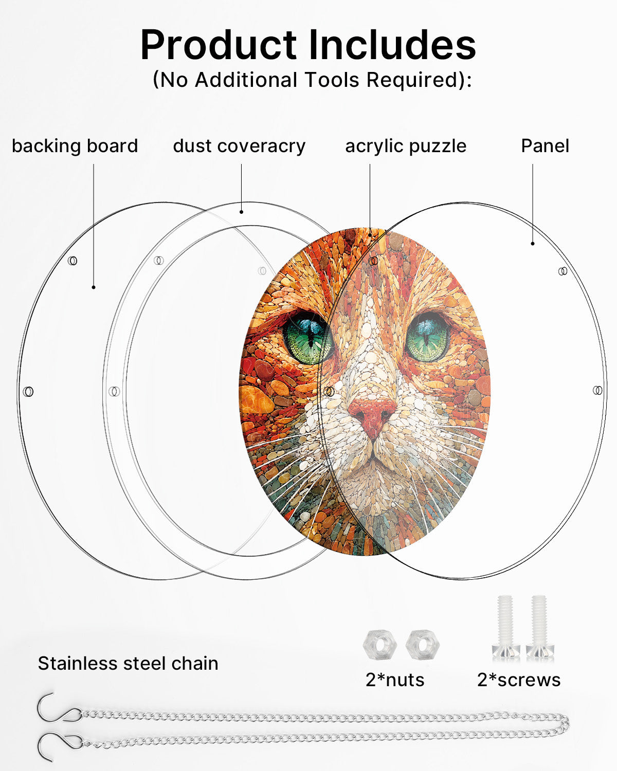 Stone Cat - Acrylic Window Suncatcher