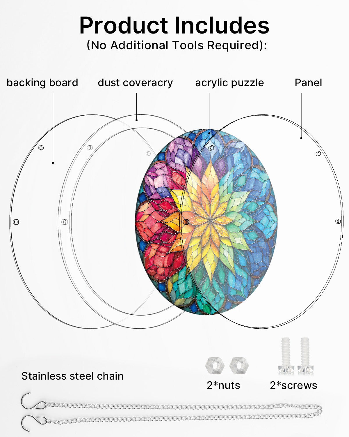 Radiant Flower Wheel - Acrylic Window Suncatcher