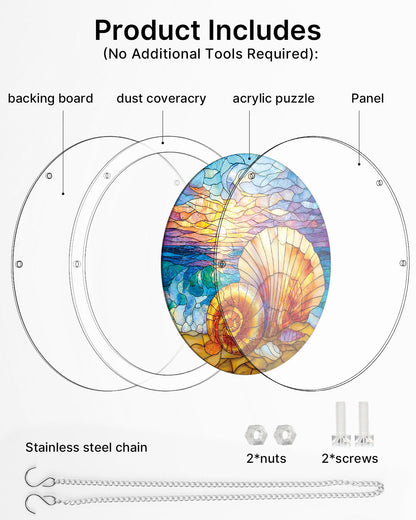 Ocean Echo Shell - Acrylic Window Suncatcher