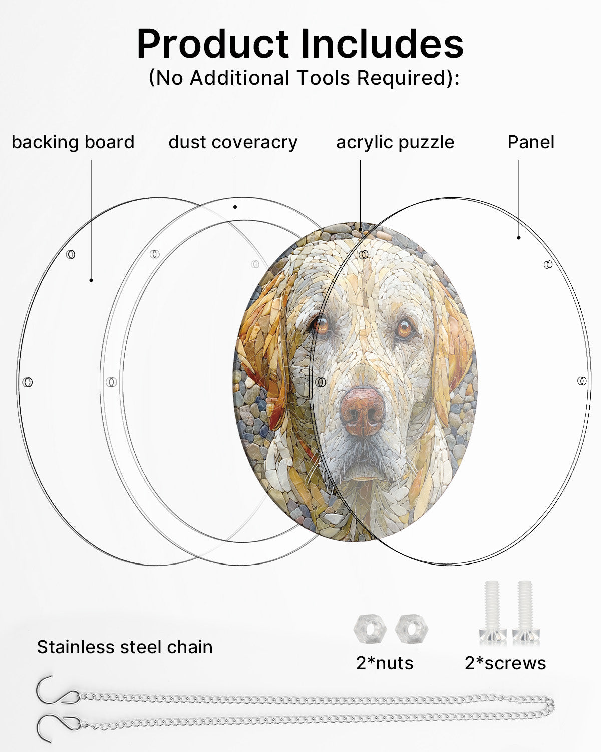 Stone Dog - Acrylic Window Suncatcher