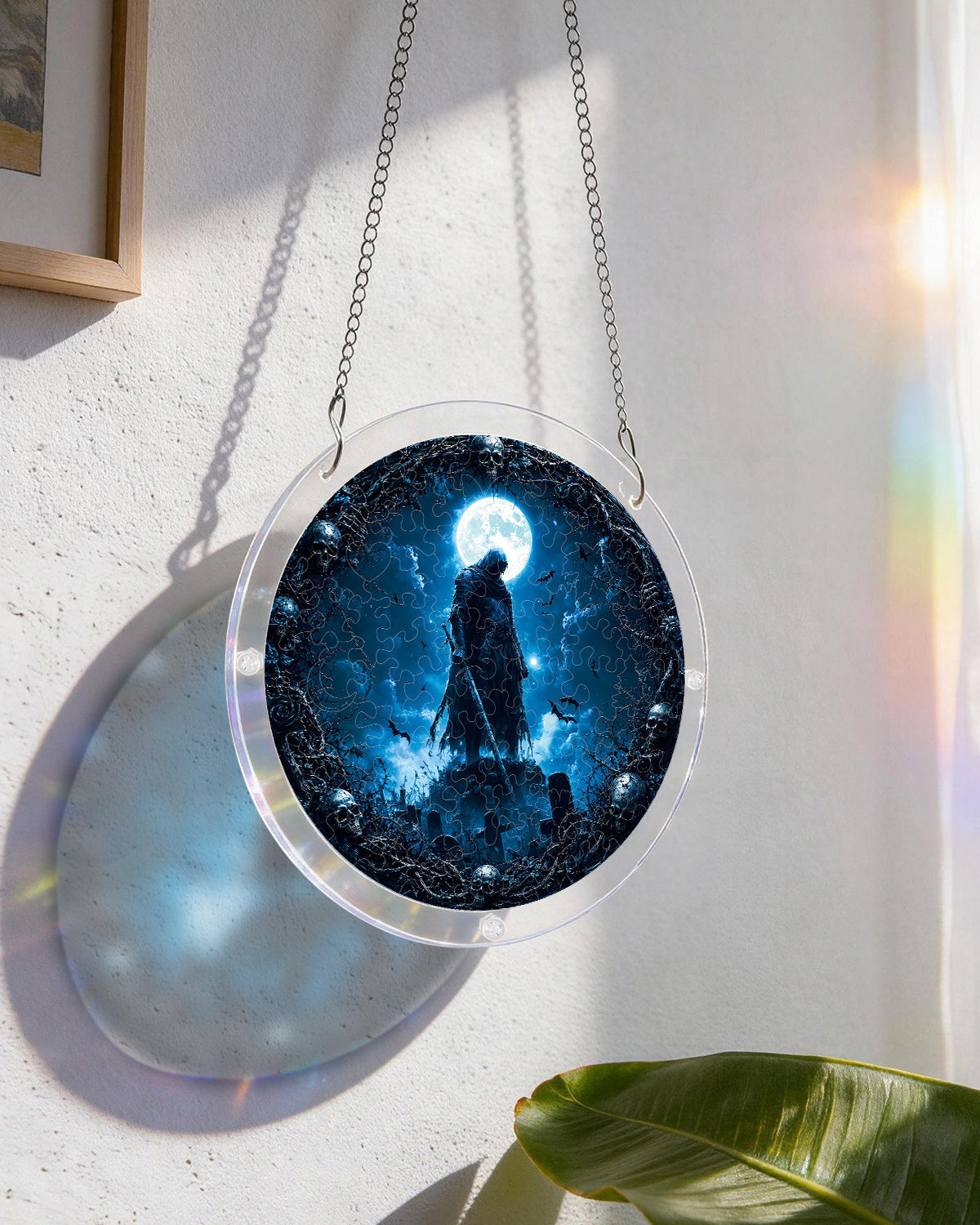 Moonlit Guardian - Acrylic Window Suncatcher