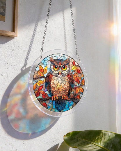 Autumn Owl - Acrylic Window Suncatcher