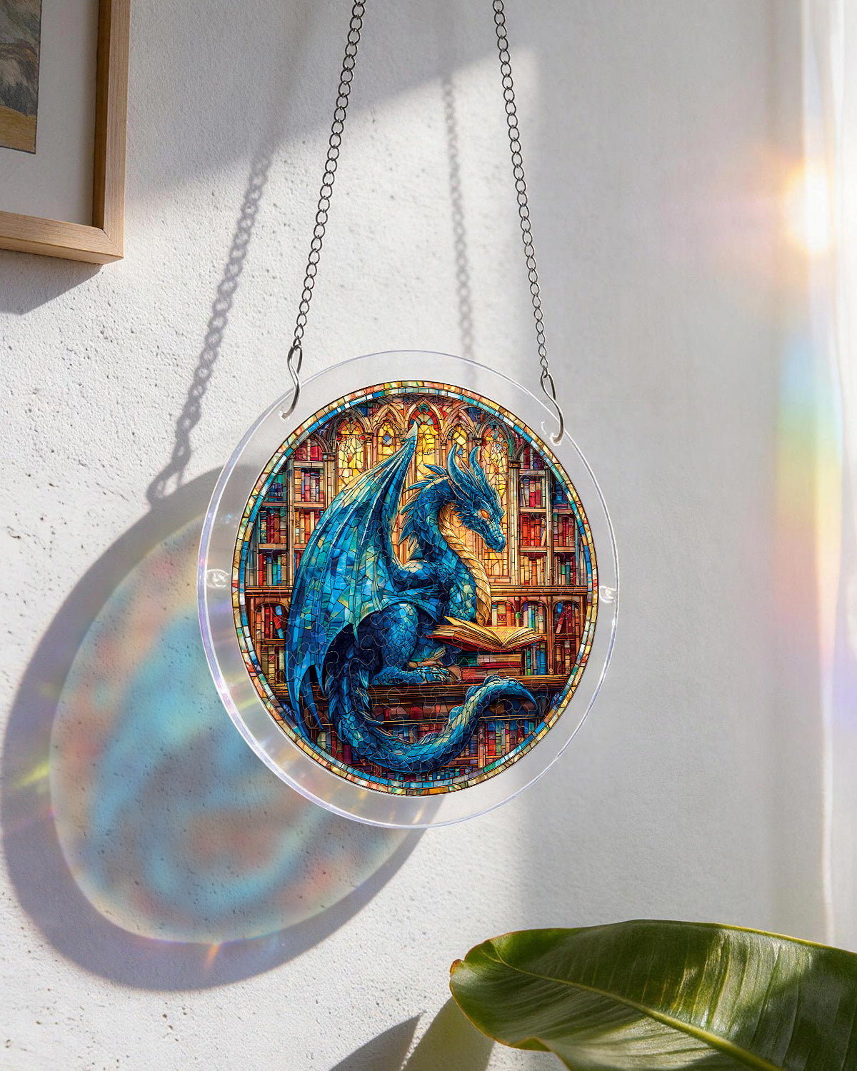 The Blue Dragon Library - Acrylic Window Suncatcher