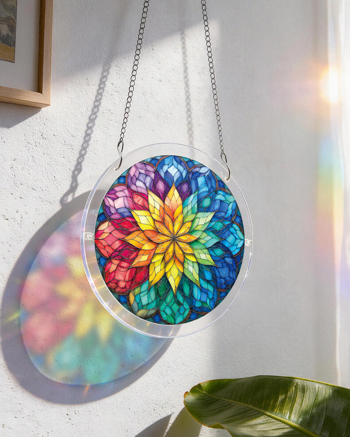 Radiant Flower Wheel - Acrylic Window Suncatcher