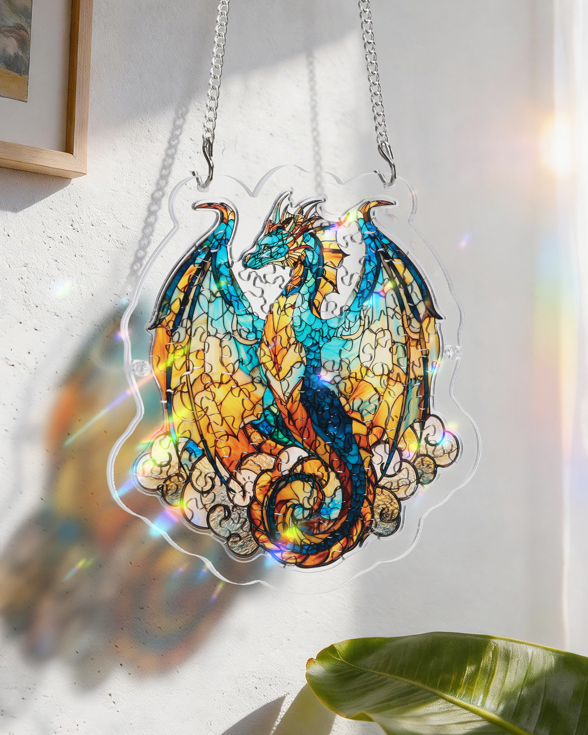 Oceanfire Dragon - Acrylic Window Suncatcher