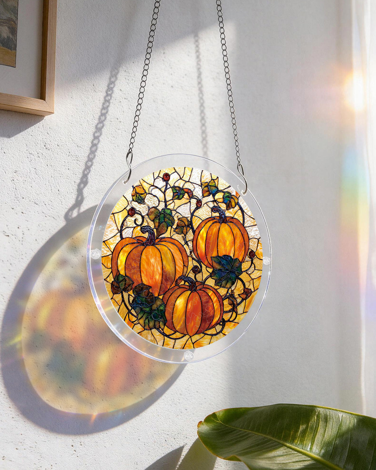 Harvest Pumpkin - Acrylic Window Suncatcher