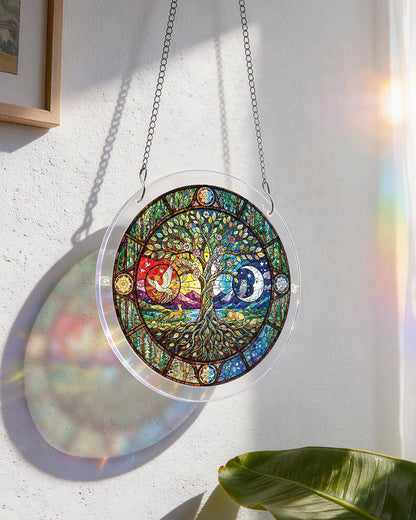 Tree of Day and Night - Acrylic Window Suncatcher