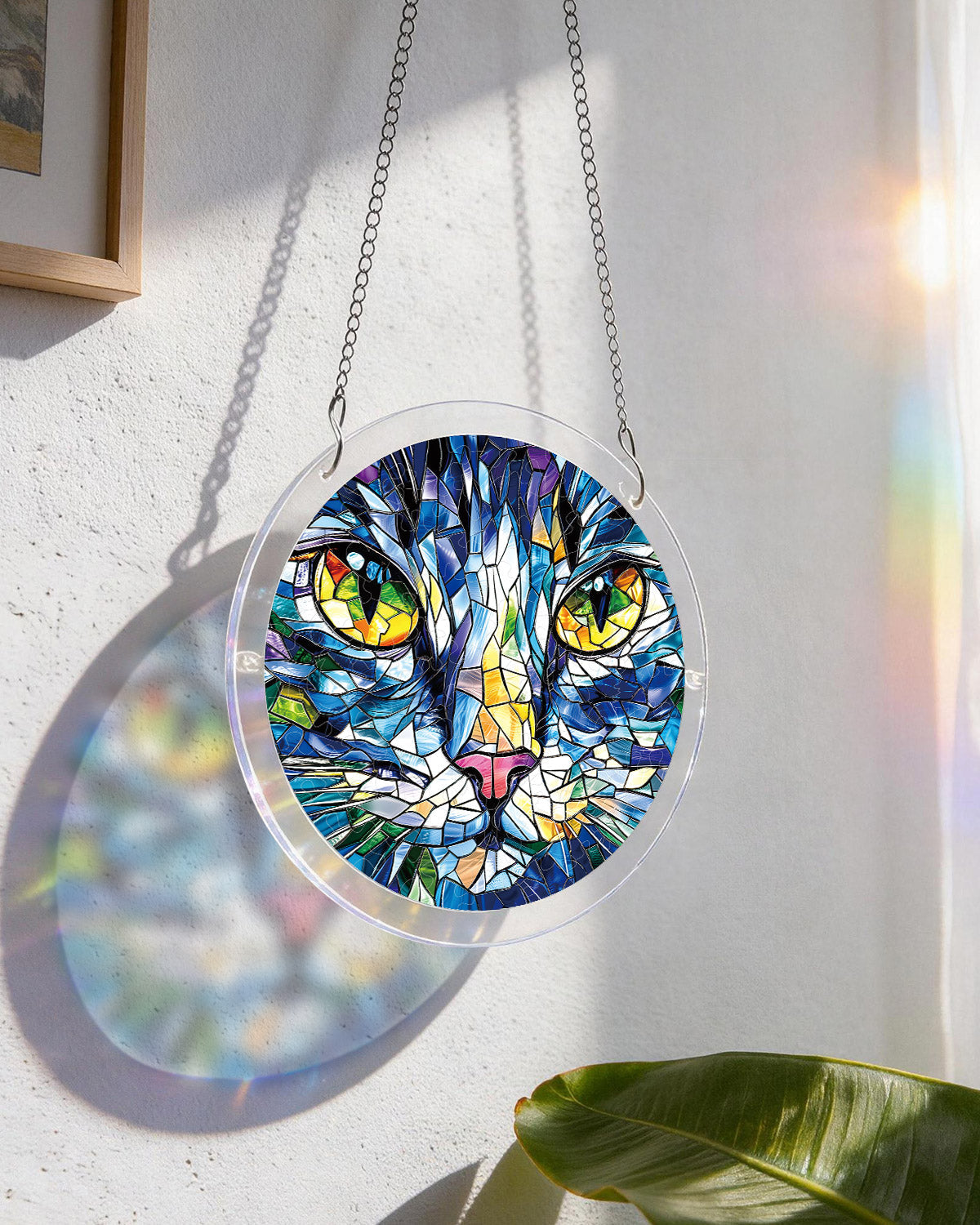 Mosaic Cat - Acrylic Window Suncatcher