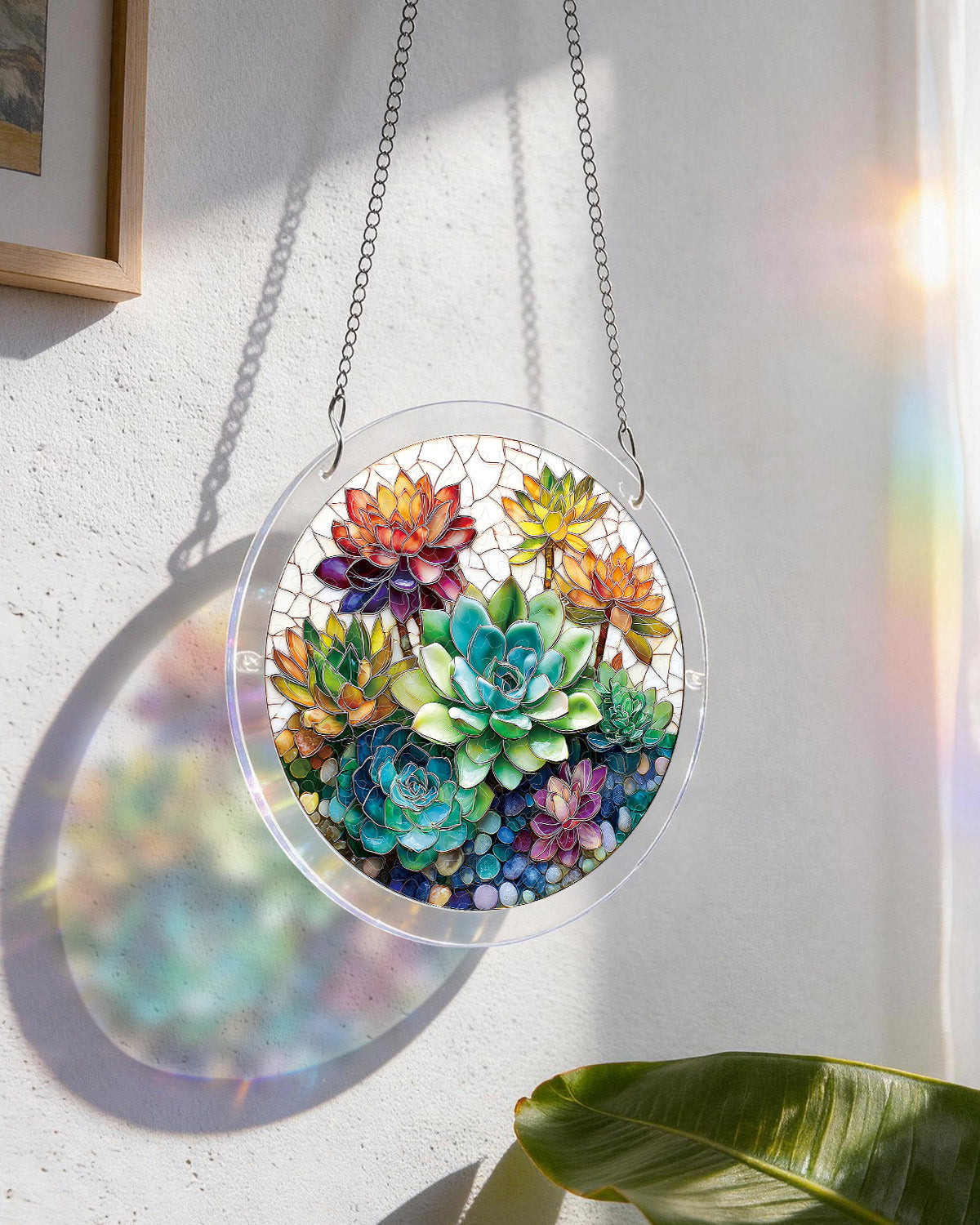 Dreamy Succulent Garden - Acrylic Window Suncatcher