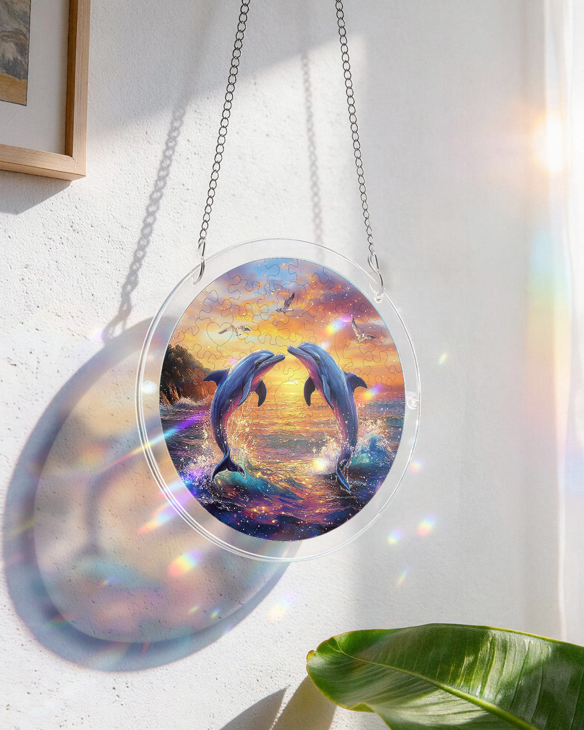 Dolphin Love Song - Acrylic Window Suncatcher