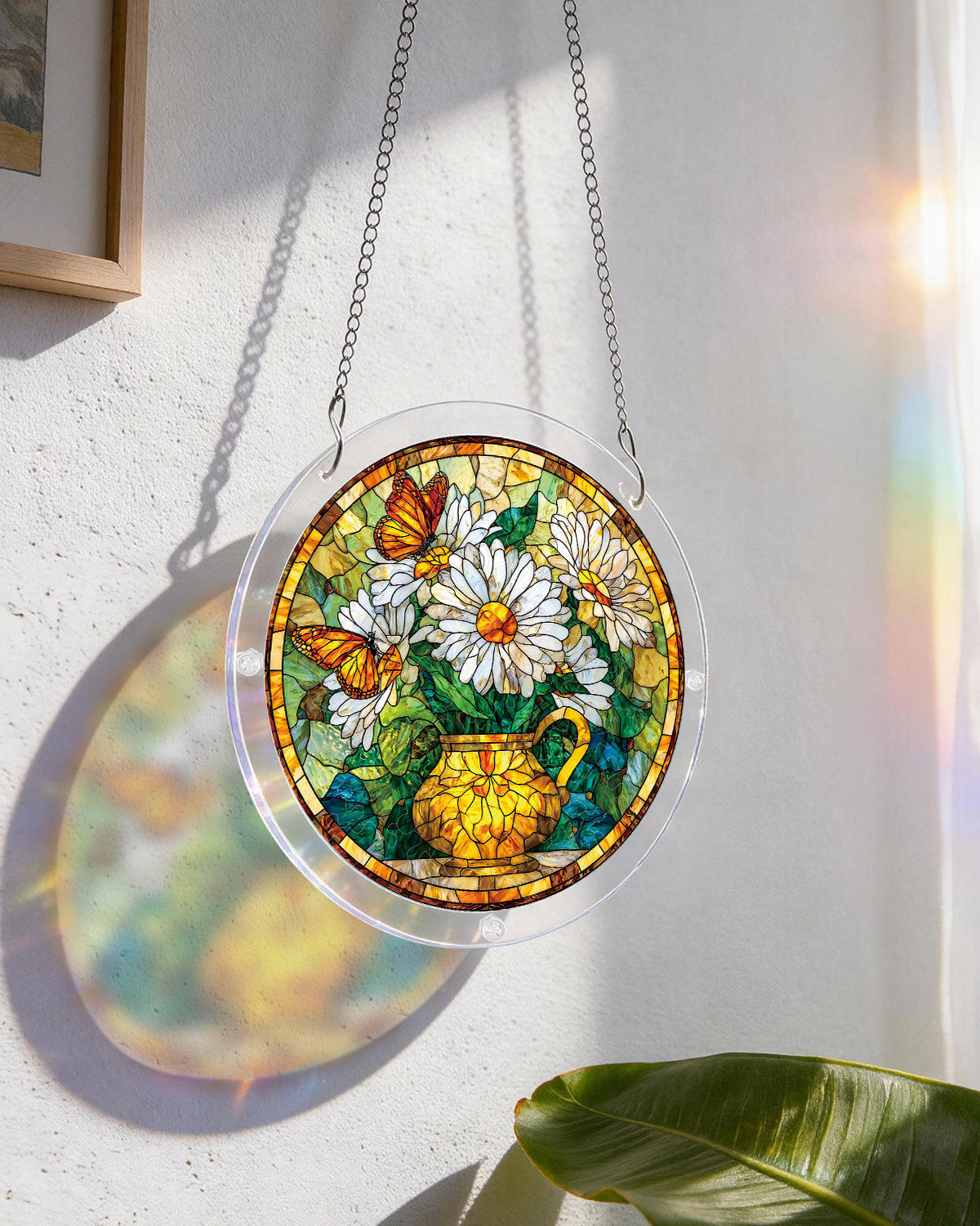 Daisy Butterfly Garden - Acrylic Window Suncatcher