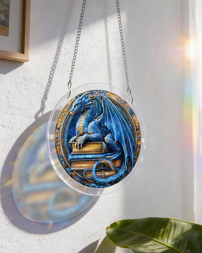 Dragon Realm Library - Acrylic Window Suncatcher