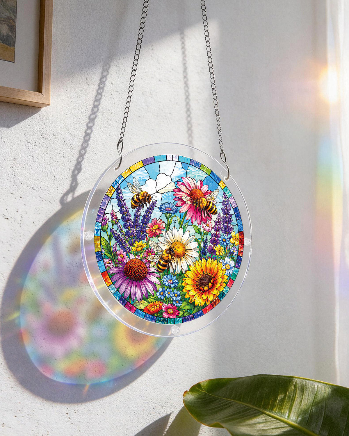 Bee Garden Bloom - Acrylic Window Suncatcher