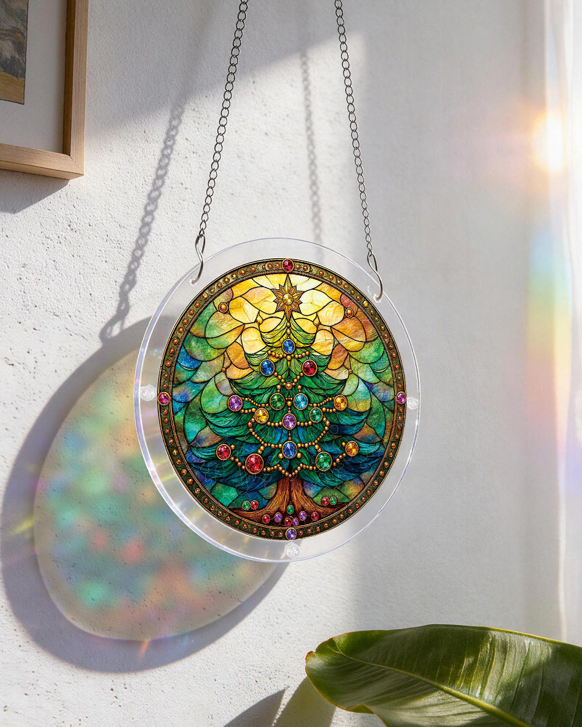 Jeweled Christmas Tree - Acrylic Window Suncatcher
