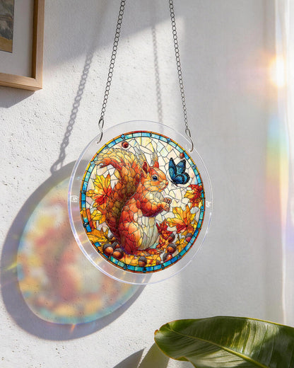 Acorn Squirrel - Acrylic Window Suncatcher