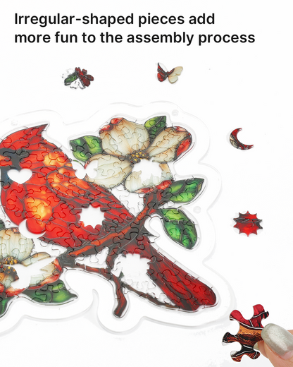 Magnolia Cardinal - Acrylic Window Suncatcher