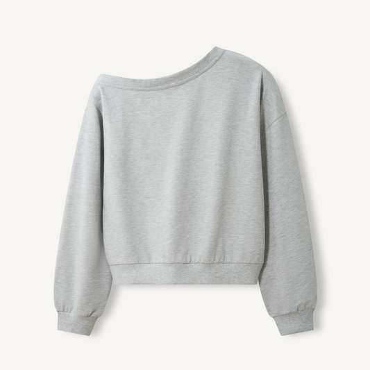 Cozy Farm Club Print Off Shoulder Sweatshirts