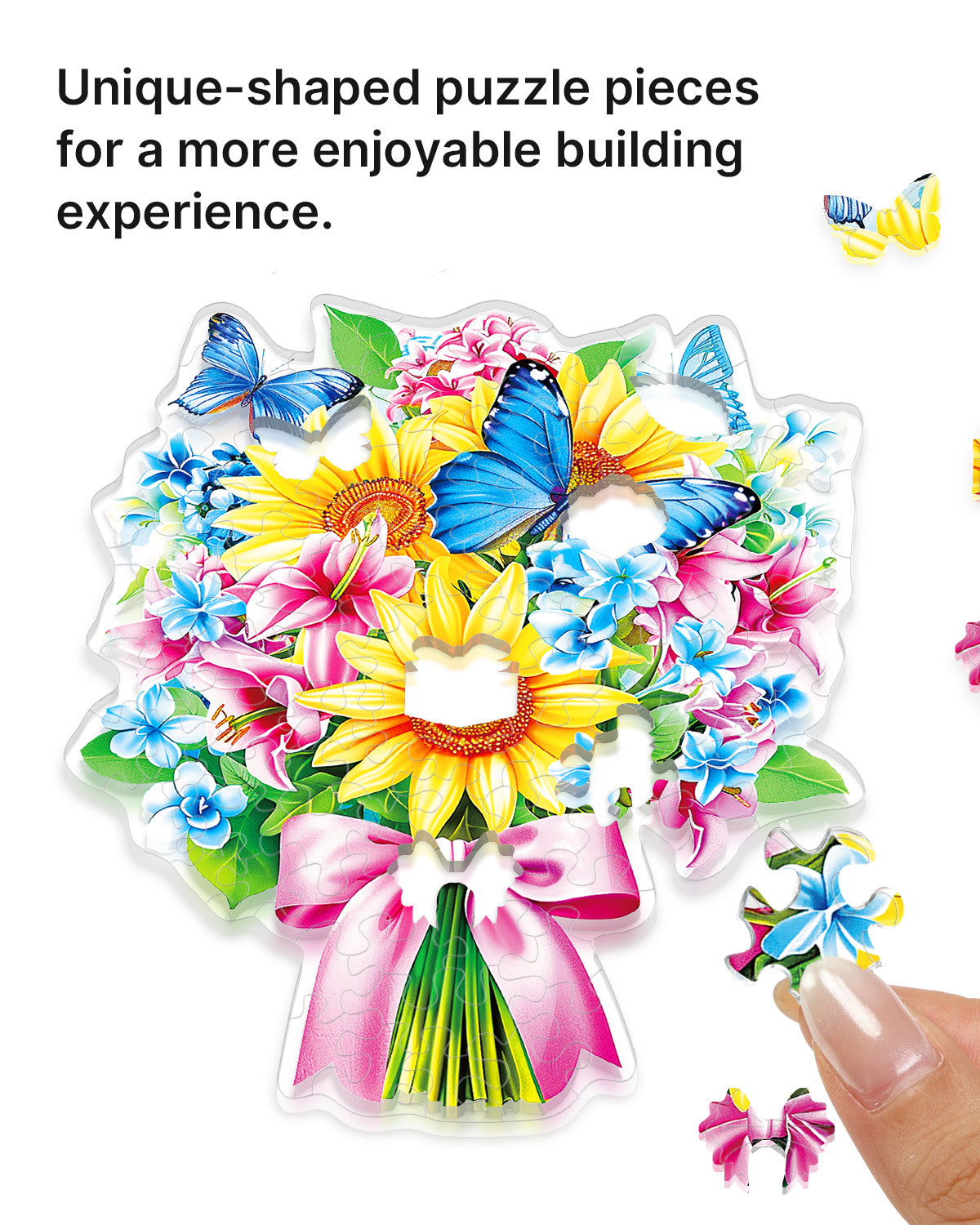 Acrylic Tabletop Sunflower Butterfly Bouquet - Acrylic Window Suncatcher